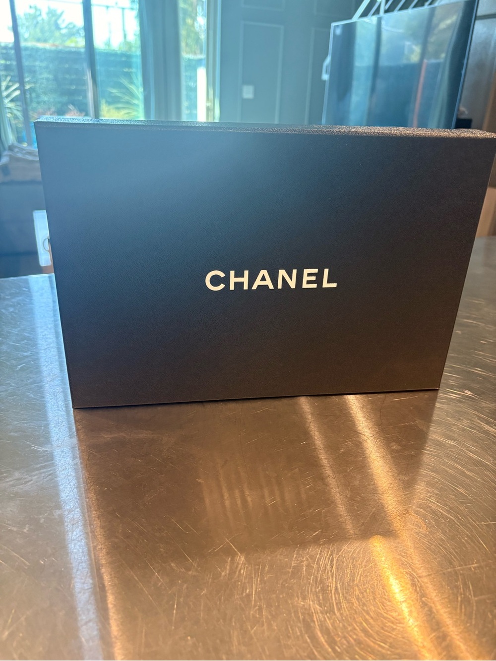 CHANEL Black Box with White Logo